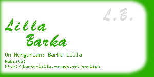 lilla barka business card